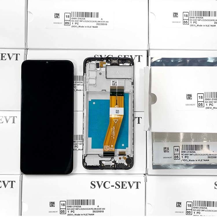 A03 LCD lcd met frame voor  a03 Wholesale Mobile Phone Screen A035 Original Service Pack LCDS Display Pantalla