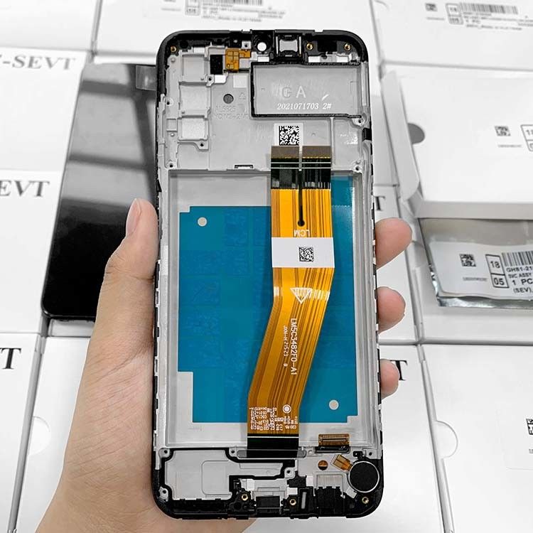 A03 LCD lcd met frame voor  a03 Wholesale Mobile Phone Screen A035 Original Service Pack LCDS Display Pantalla