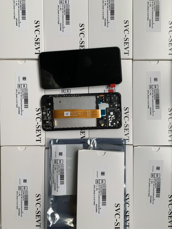 A04S LCD-Lcd met frame voor  a04s Original Service Pack LCDS  A047 Mobile Phone Screen Display Pantalla