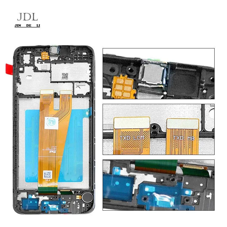 A045 LCD-scherm met raam Voor  a045 Mobiele telefoon Touch Pantalla  A04 Original Service Pack LCDS