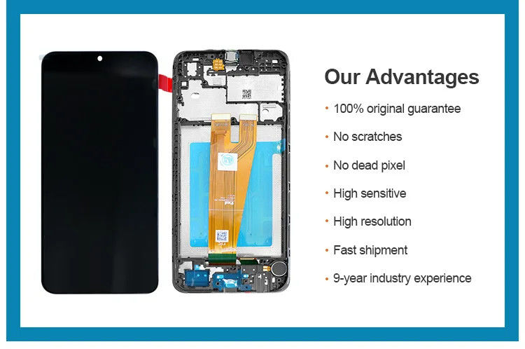 A045 LCD-scherm met raam Voor  a045 Mobiele telefoon Touch Pantalla  A04 Original Service Pack LCDS