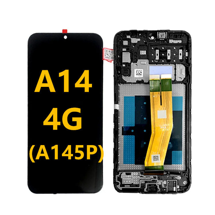 A14 4G LCD met frame Voor  A145P Mobiele telefoon Touch Pantalla  A145R Service Pack LCDS scherm
