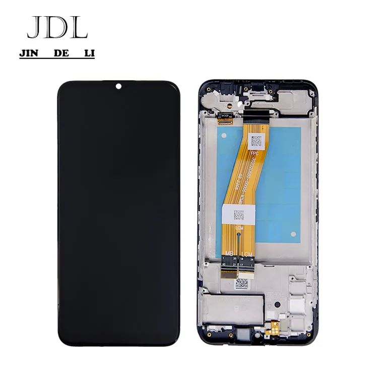 100% getest QC A02S LCD vervangend anti-statiek zakpakket Zwart mobiel LCD-display